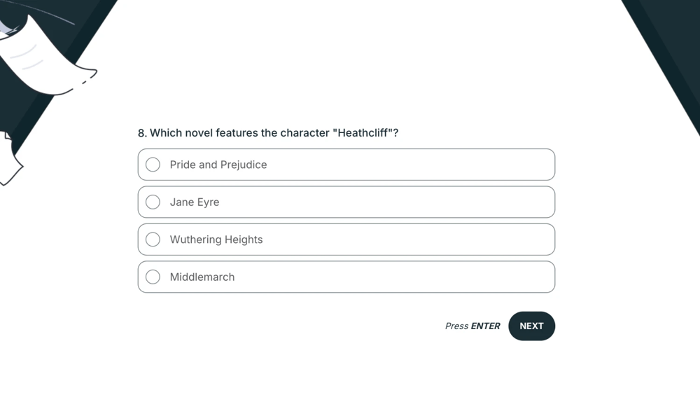 A quiz question about English literature