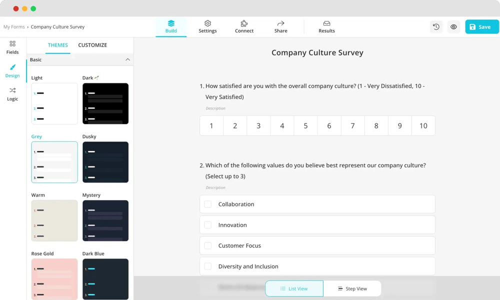 Customize the design