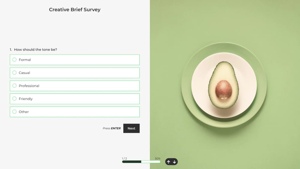 #1 Example question for creative brief form
