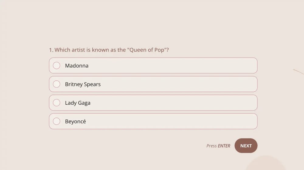 A general question about pop quiz