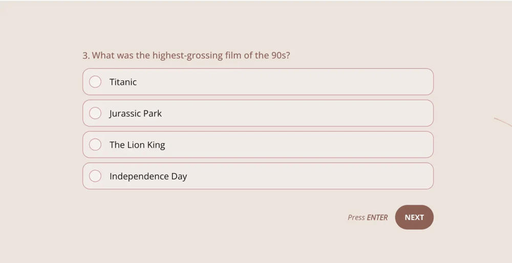 A pop quiz question about the 90s