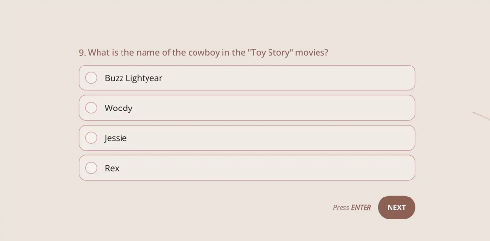 A pop quiz question for kids