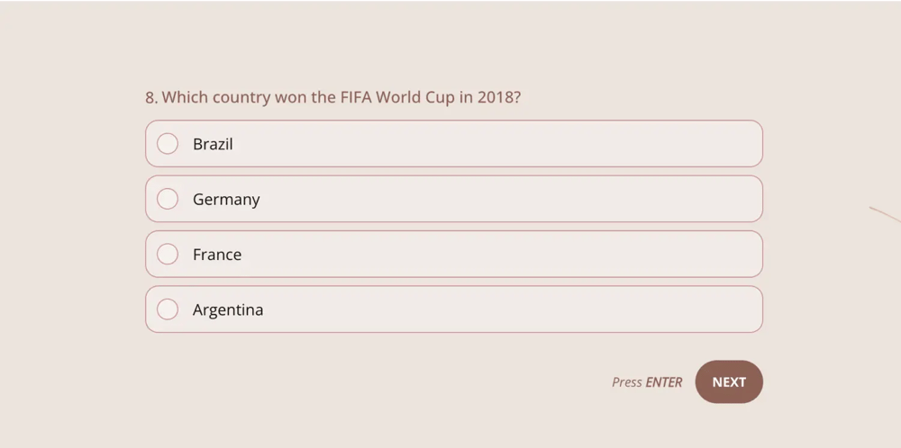 A pop quiz question about the sports