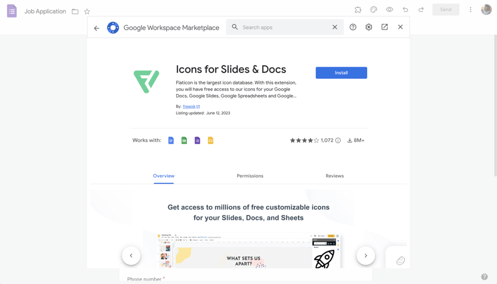 Icons for Slides &amp; Docs