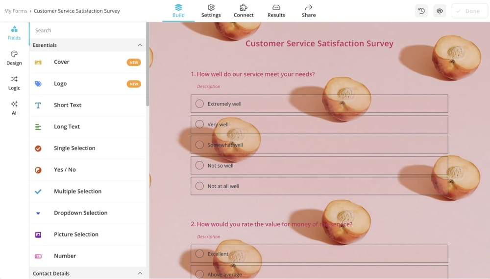 Create a new form on forms.app