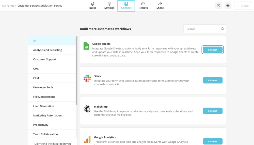 Choose the app and connect to it