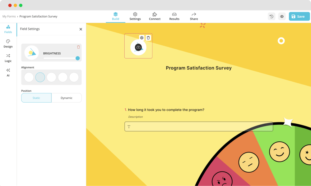 Showing your logo on your form
