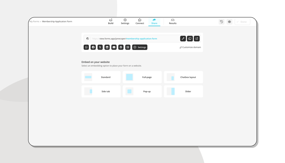 Teilen Sie Ihre Umfrage