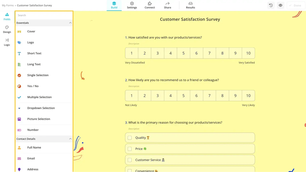 Check different types of questions