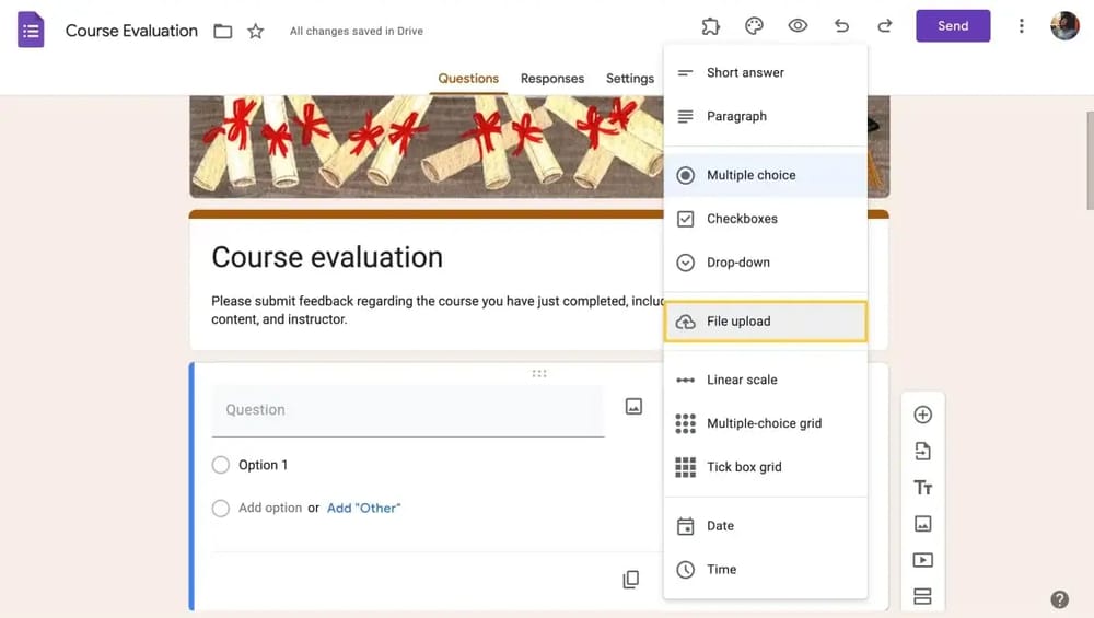 Use file upload if needed