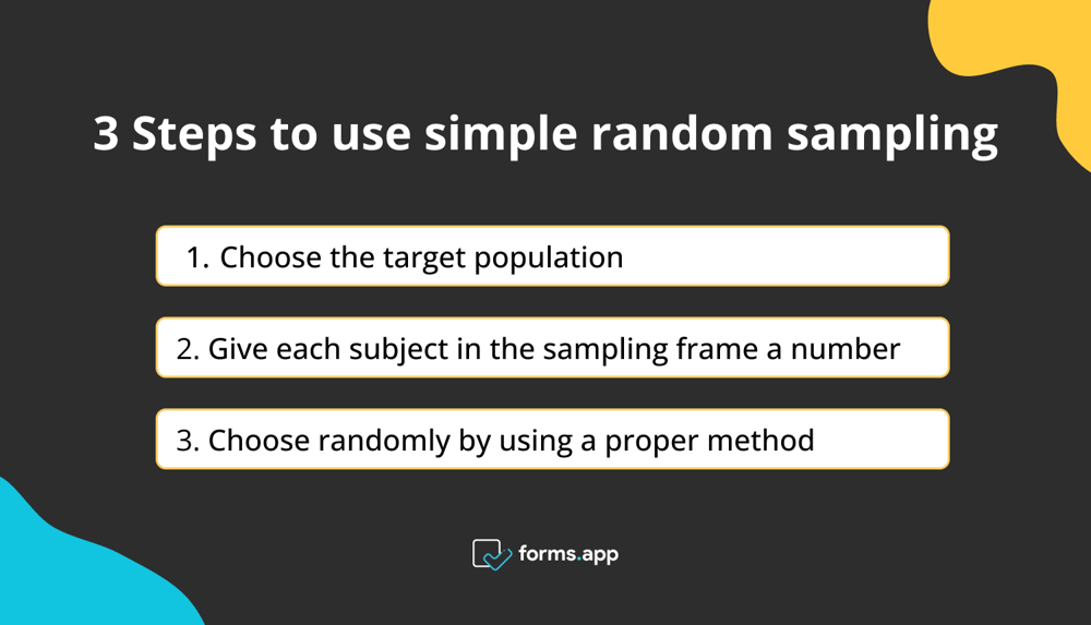 3 Steps to use simple random sampling