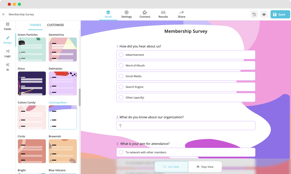 Customize and brand your survey based on your organization