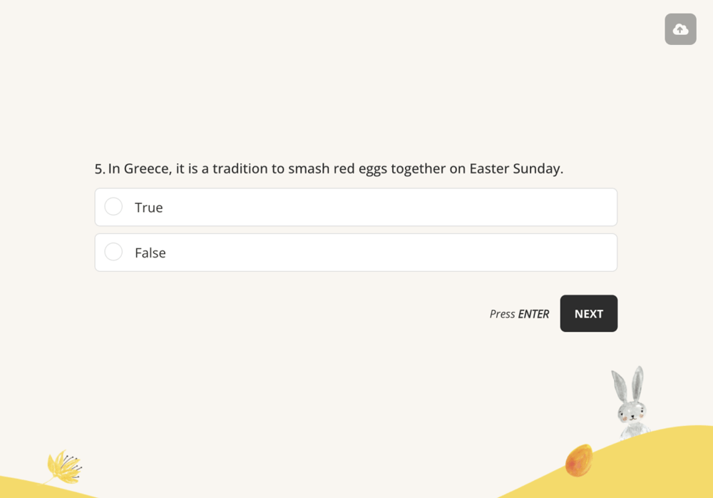 Eine Wahr-Falsch-Frage für Ostern