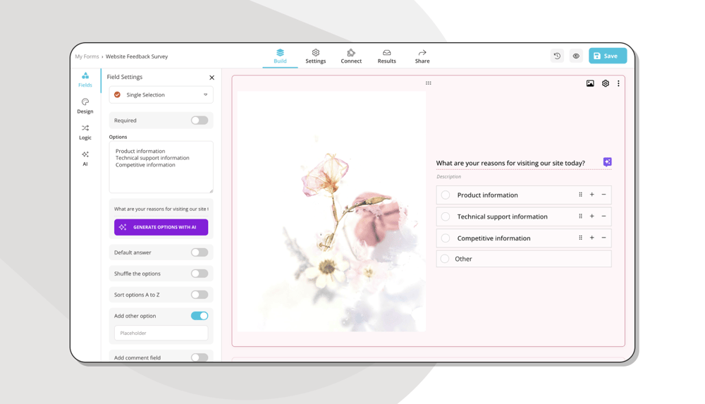 Açılır pencere anketinize sorular ekleyin