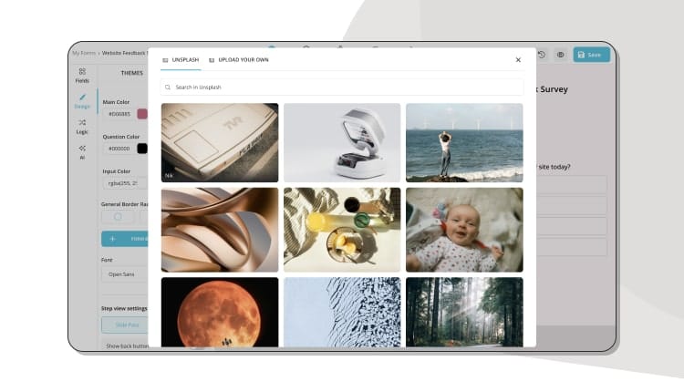 Açılır pencere anketinizin tasarımını özelleştirin