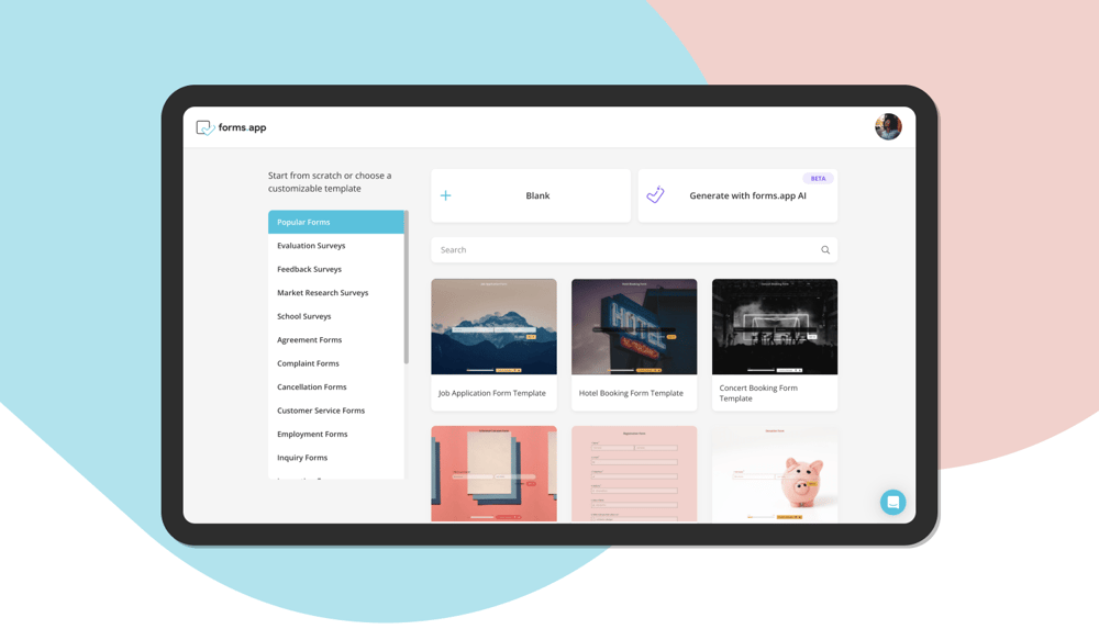 Choose a creating option