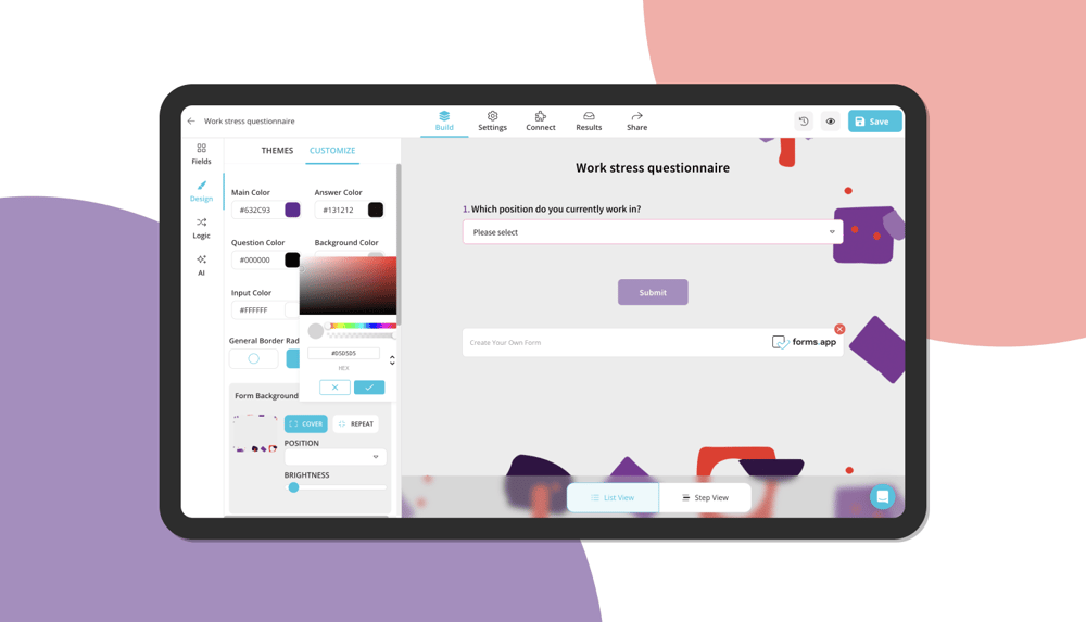 Customize how your survey looks