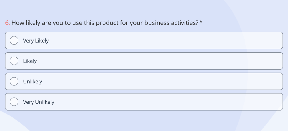 A question example about later use