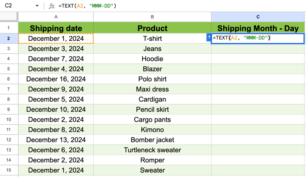 Tarih formatını değiştir