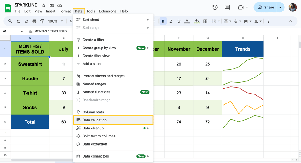 Veri doğrulama kullanın