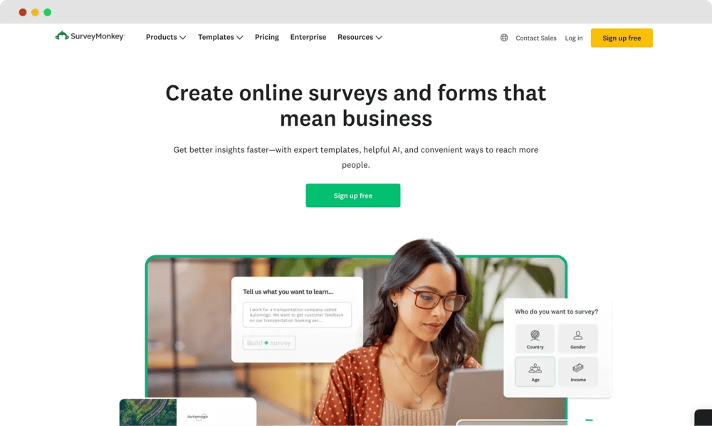 Drag’n Survey alternatifleri - SurveyMonkey