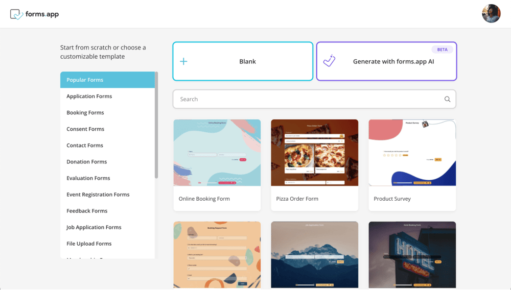 Choose how you like to start creating your survey