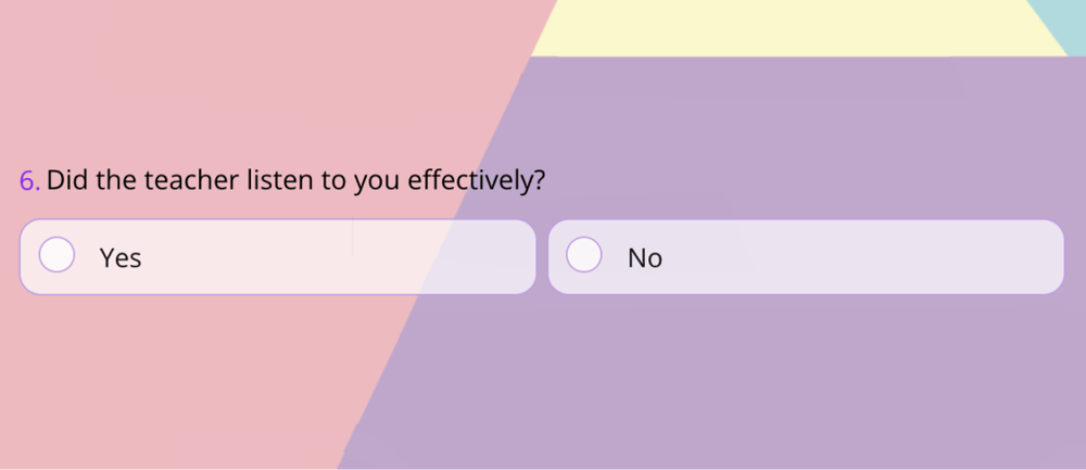 Ebeveyn-öğretmen konferansı geri bildirim anketi sorusu
