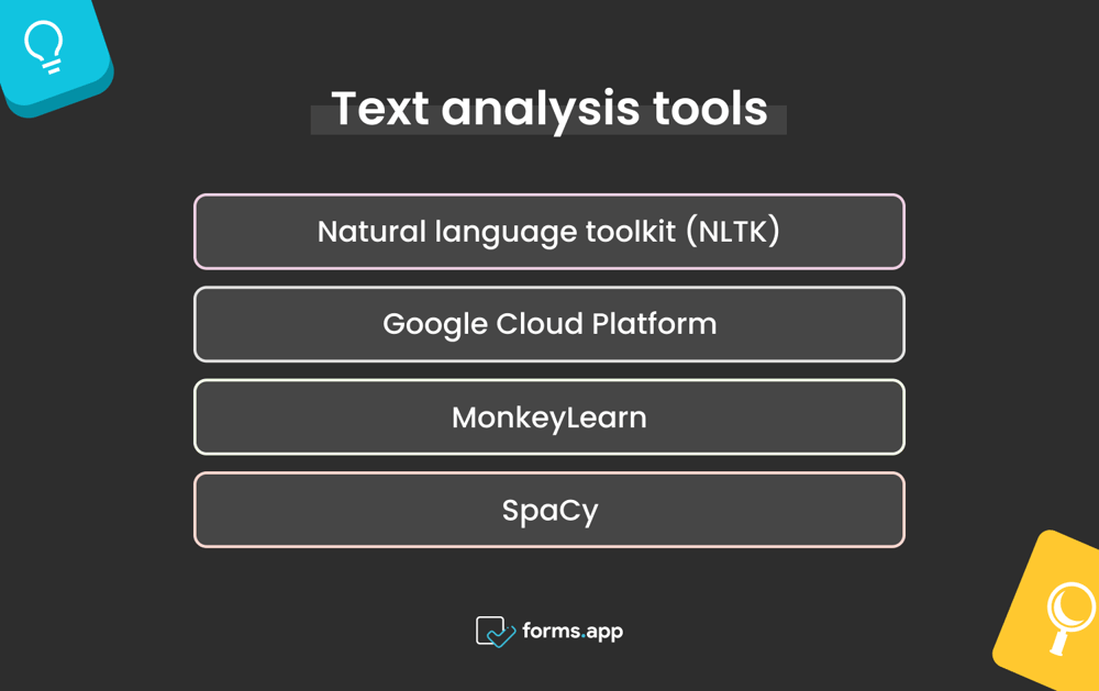 Tools for text analysis