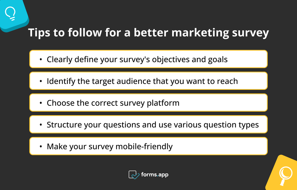 Vital points while creating a marketing survey