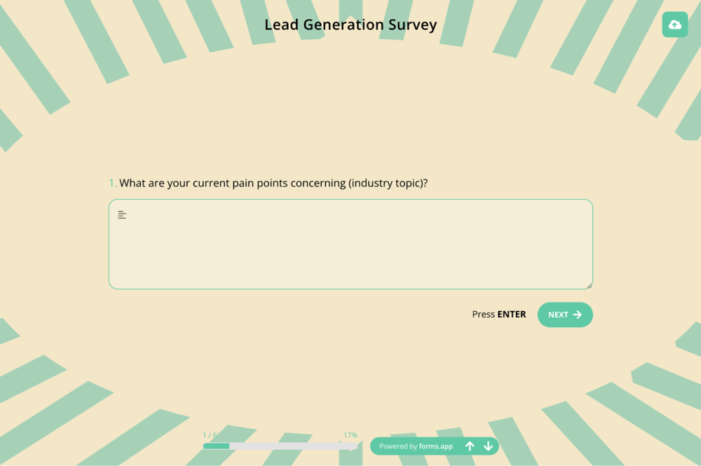 Questions examples for lead generation survey