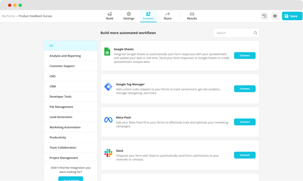 Integrate your survey with other platforms