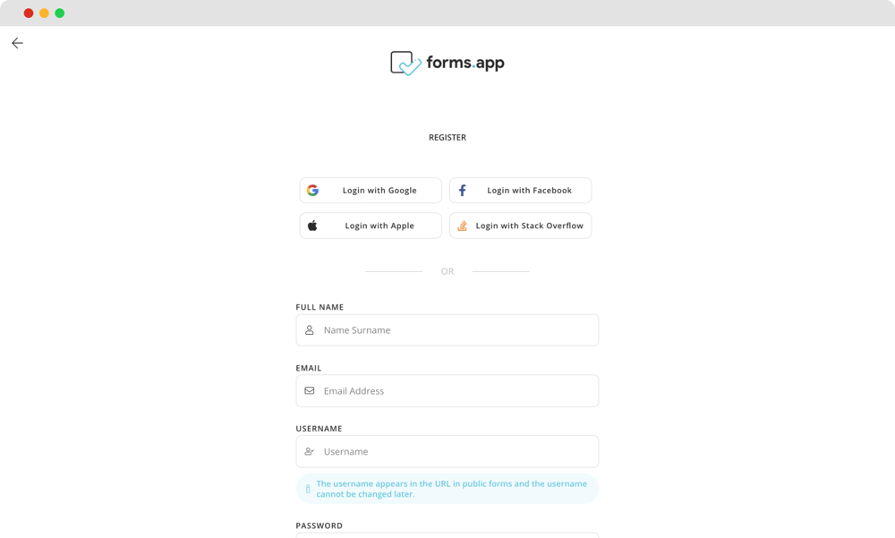 Create an account or log in