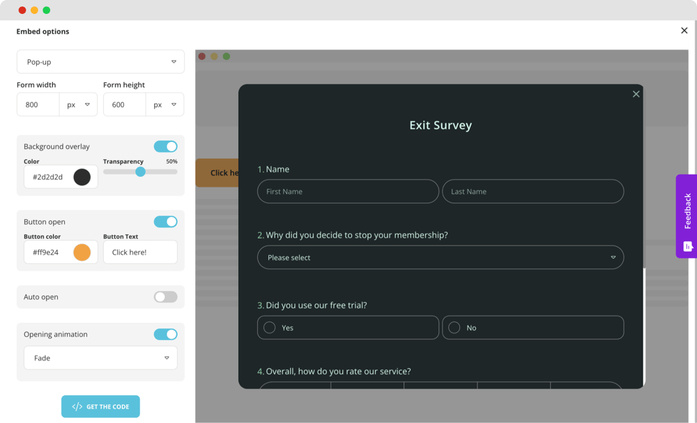Customize & share your survey