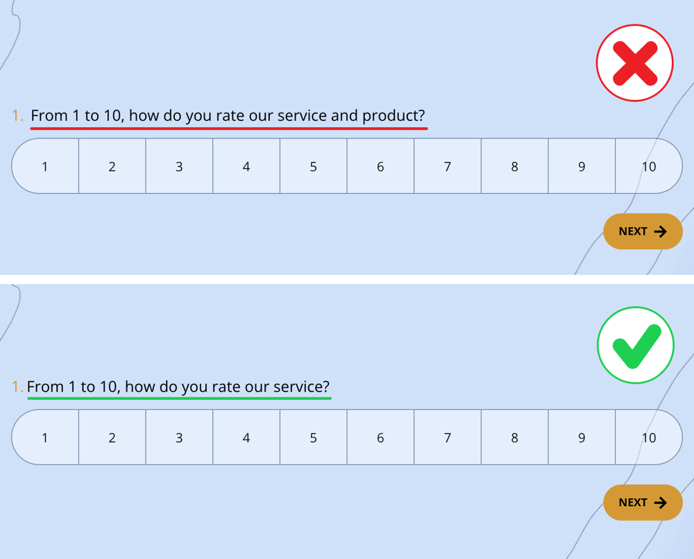 Double-barreled question example #1