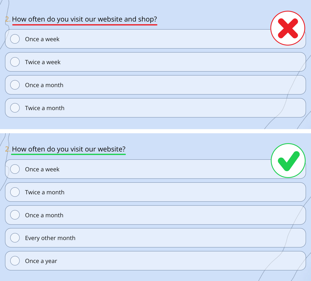 Double-barreled question example #2