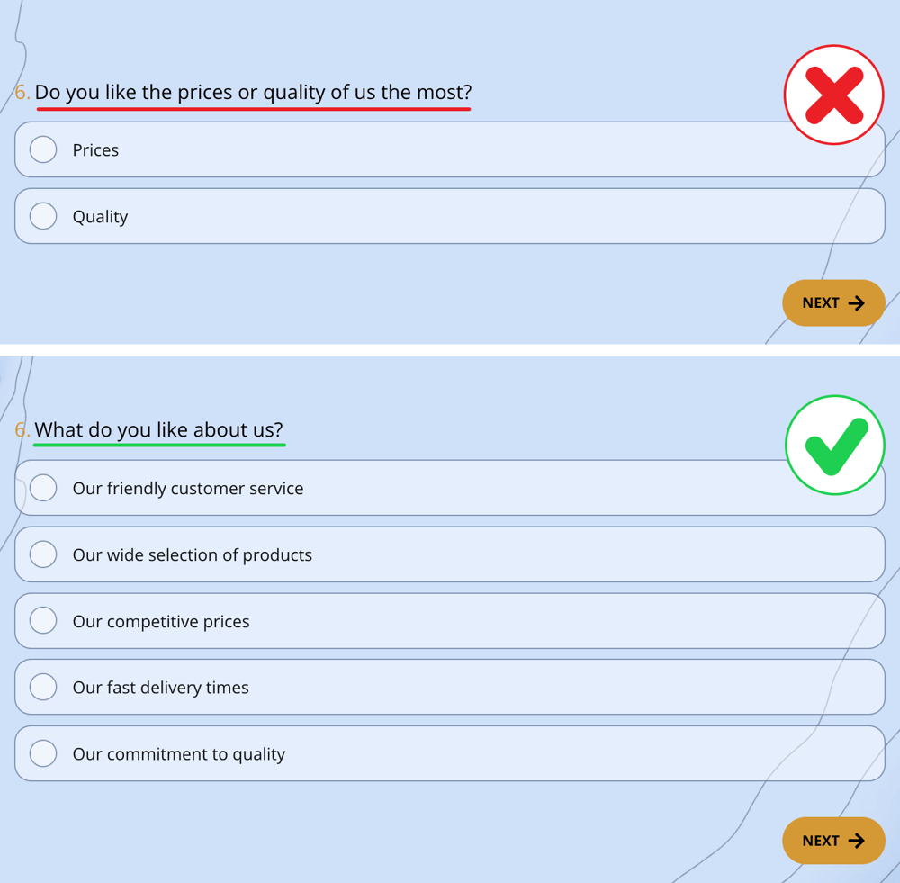 Double-barreled question example #6