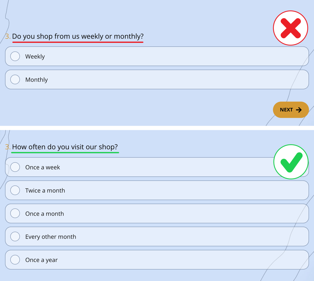 Double-barreled question example #3