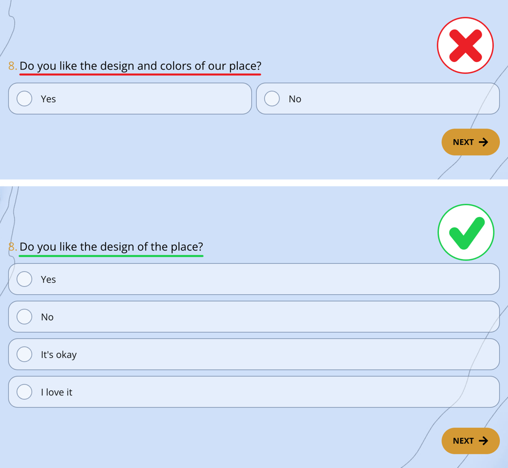 Double-barreled question example #8
