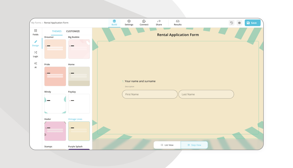 Change the new member survey’s design