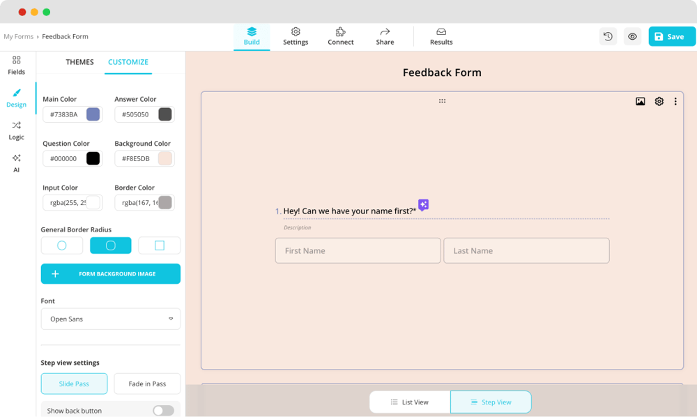 Personnaliser le design de votre sondage