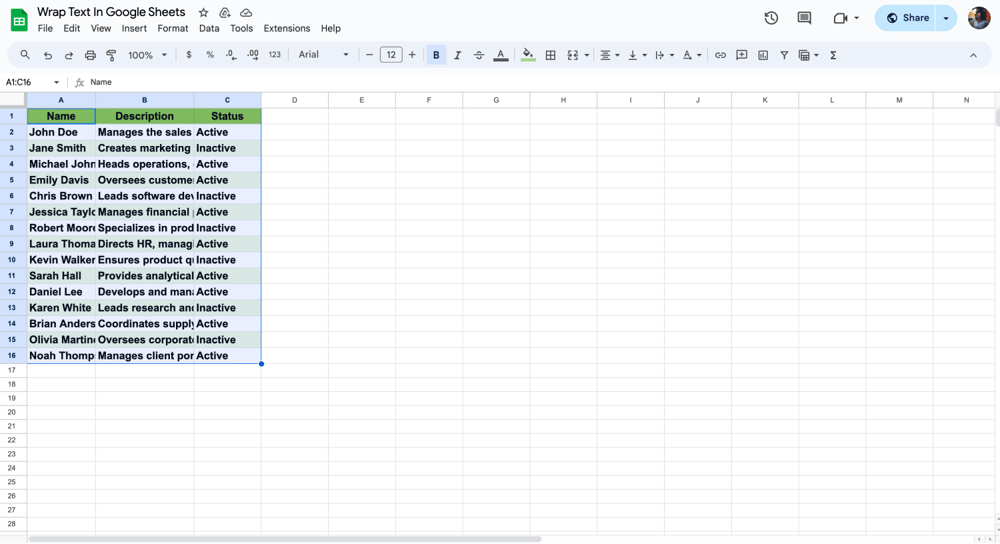 Wählen Sie Ihre Daten aus