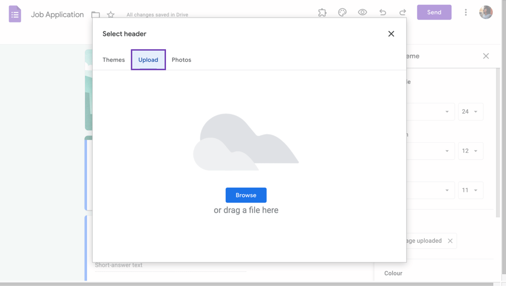 Add your logo as a header
