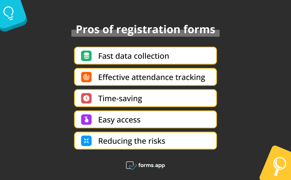 Benefits of registration forms