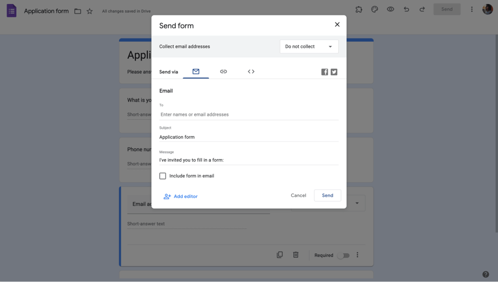 Customize share settings