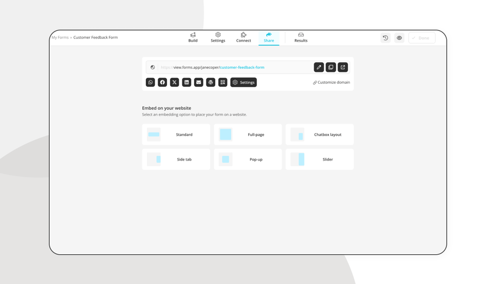 Formunuzu paylaşın