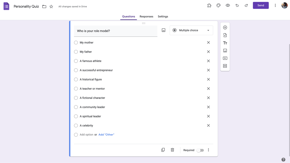 Kişilik testi sorularınızı ekleyin