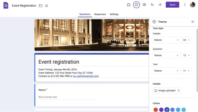 Formun görünümünü değiştirin