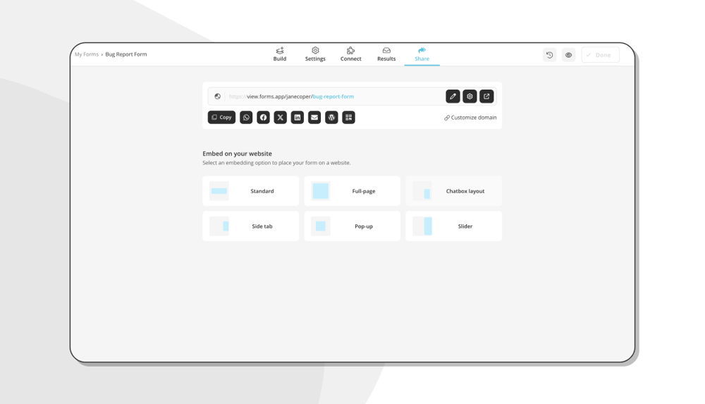 Formunuzu paylaşın