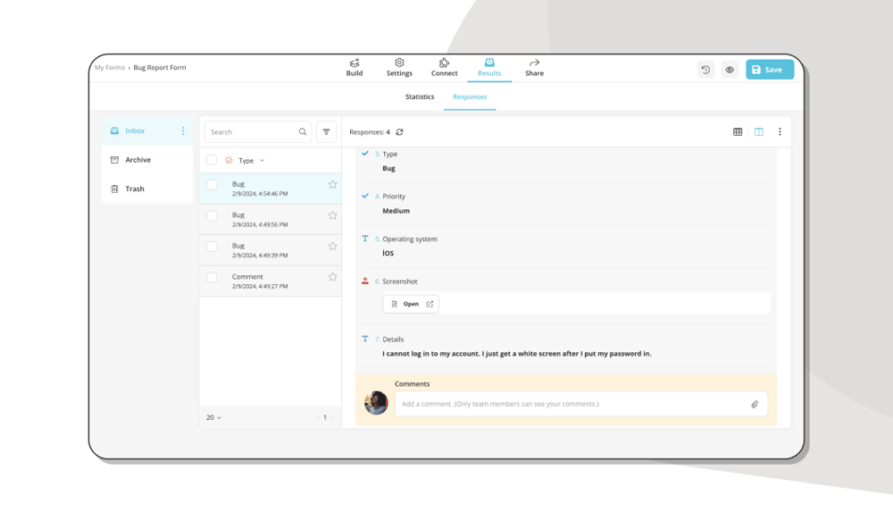 Hata raporu yanıtlarınızı kontrol edin
