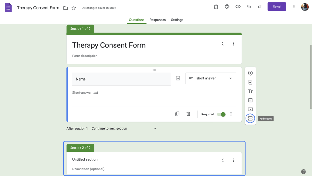 Onay formunuza bölümler ekleyin